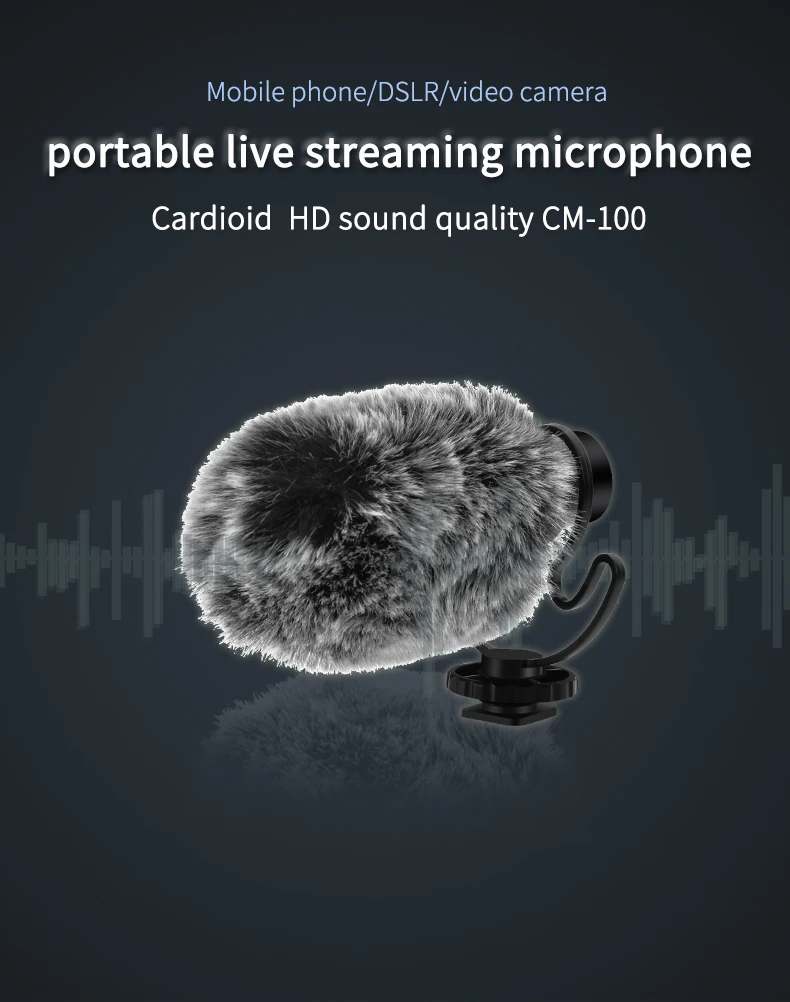 Ordro CM-100 внешний микрофон Портативный прямые трансляции для цифровой зеркальной