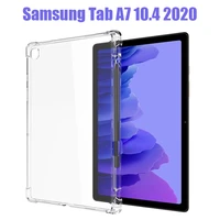 tablet case with pencil holder for samsung galaxy tab a7 10 4 inch 2020 transparent clear tpu soft flexible case for t500 t505