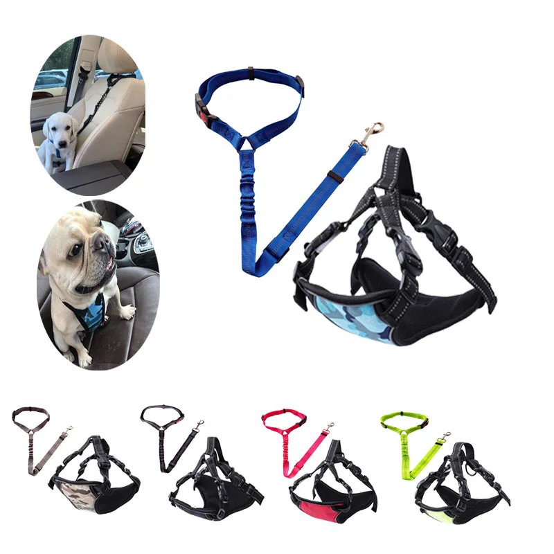 Собачий автомобильный поводок грудь Страховочная привязь с ремнем