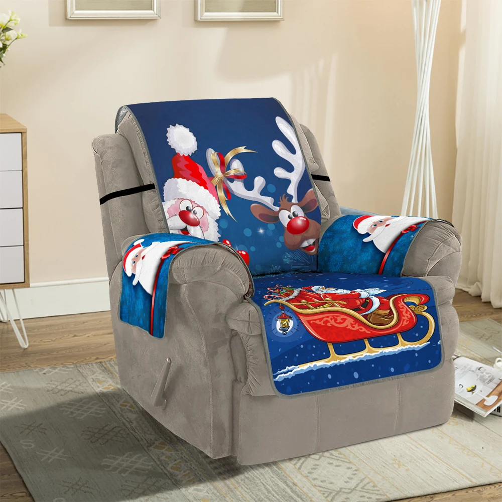 Рождественские украшения чехлы для дивана гостиной спальни с принтом