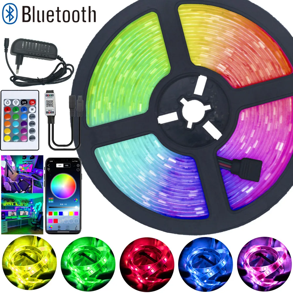 Светодиодная гибкая лента RGB 5050 SMD2835 водонепроницаемая Диодная 15 м 20 12 В
