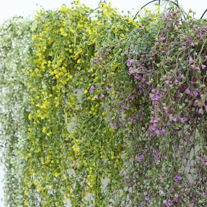 Лидер продаж 5 вилок искусственные Вьющиеся цветы лоза плющ ветки подвесное