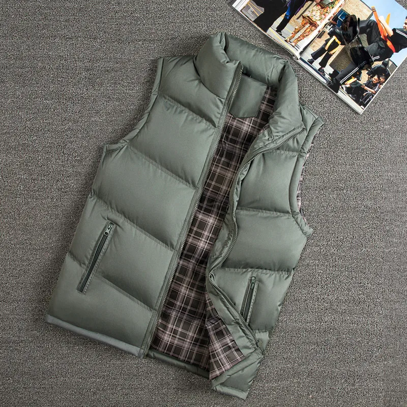 

2020 Winter Jackets Men's Sleeveless Thick Vests Male Autumn Warm Vest Man Waistcoats Men Casual Windbreakers New Fashion Vest