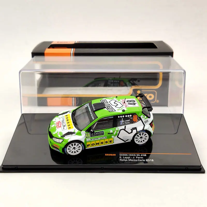 IXO 1:43 для Skoda Fabia R5 #48 Rallye Monte Carlo 2016 RAM628 Ограниченная серия литье под давлением