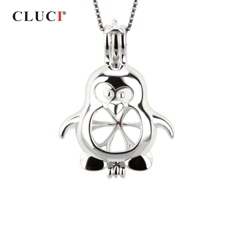 Симпатичный кулон CLUCI в виде клетки пингвина из стерлингового серебра 925 пробы