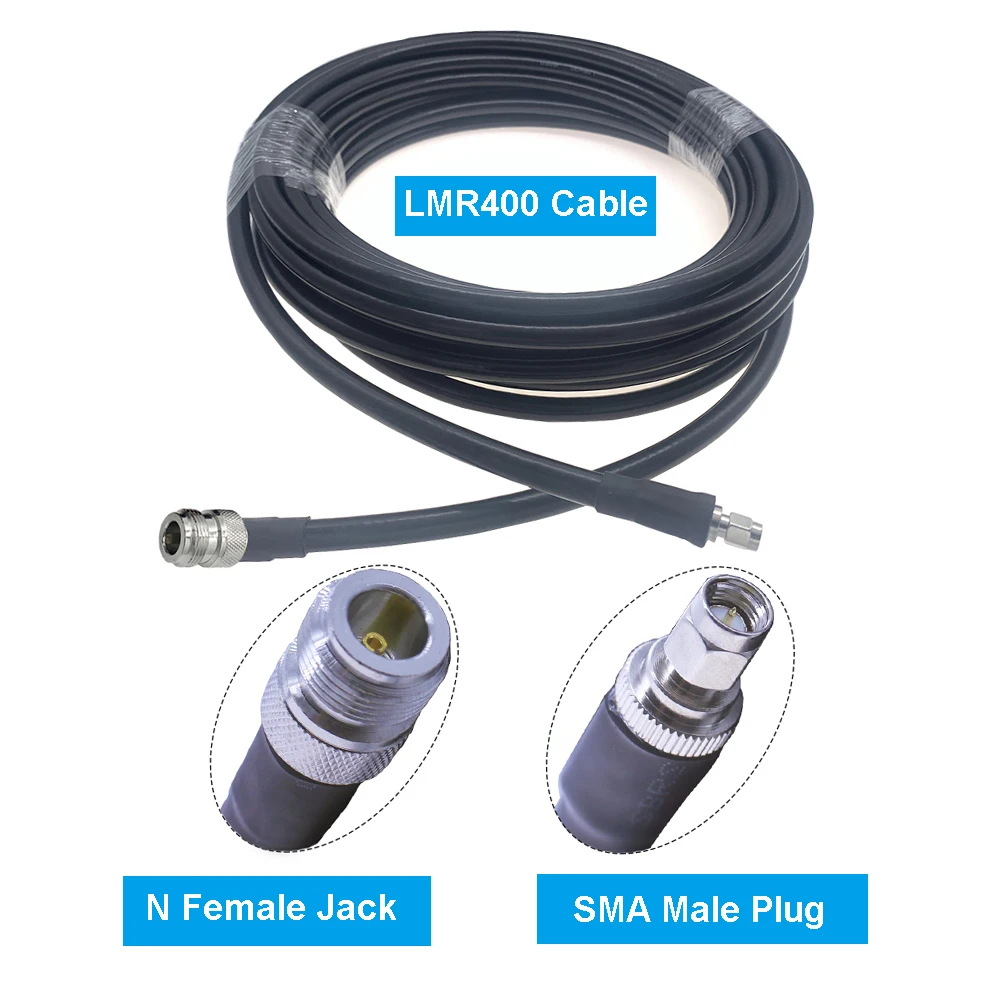 N Female to SMA Male LMR400 Cable 50 Ohm Low Loss RF Coax Pigtail Jumper for Helium Hotspot Bobcat Miner Lora Fiberglass Antenna |