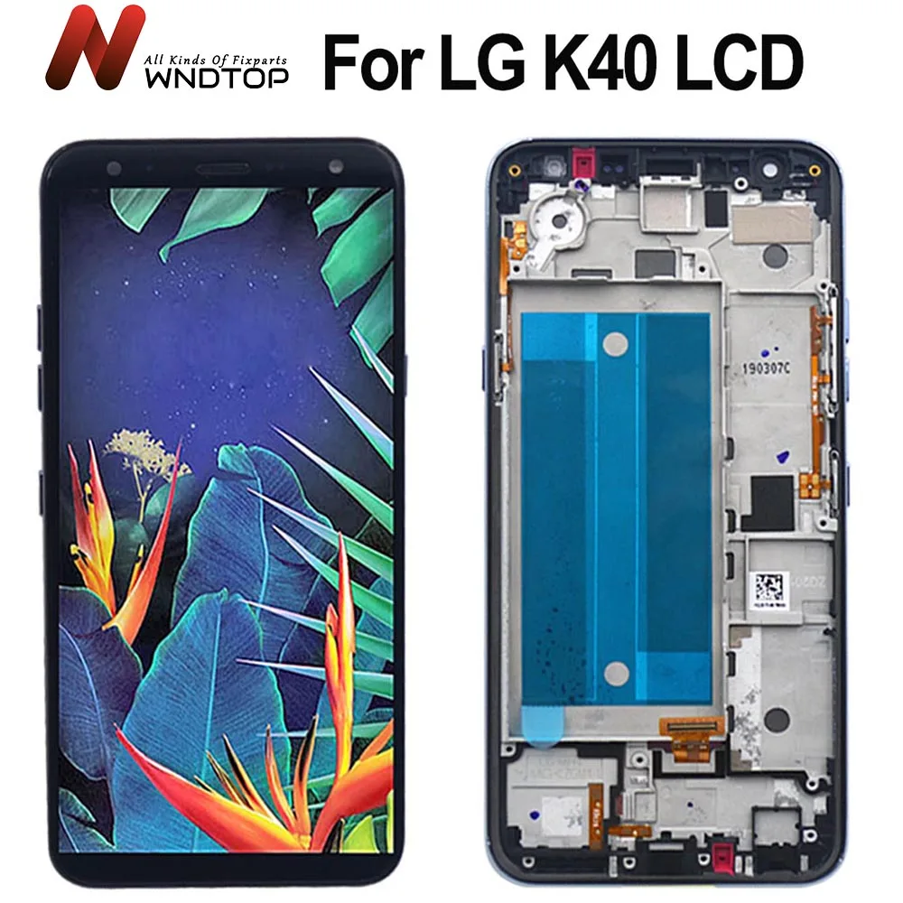 

For LG K40 LMX420 LCD 5.7'' Touch Screen Digitizer Replacement With Frame For LG X4 2019 Touch Screen K12 Plus LCD Display