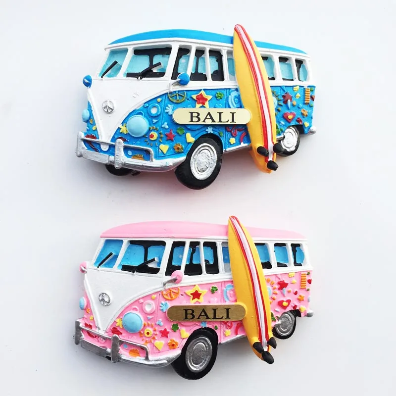 

QIQIPP Creative Magnetic Fridge Magnet Bali Tourism Memorial Handmade Painted Three-dimensional RV Decoration Crafts