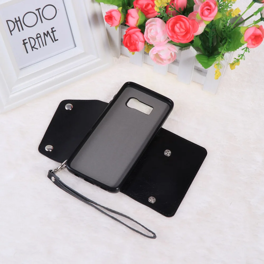 

Fashion Phone Case with Lanyard Built-in Slot Bracket Muitifunctional Drop Resistance PU Leather Phone Cover Protector for
