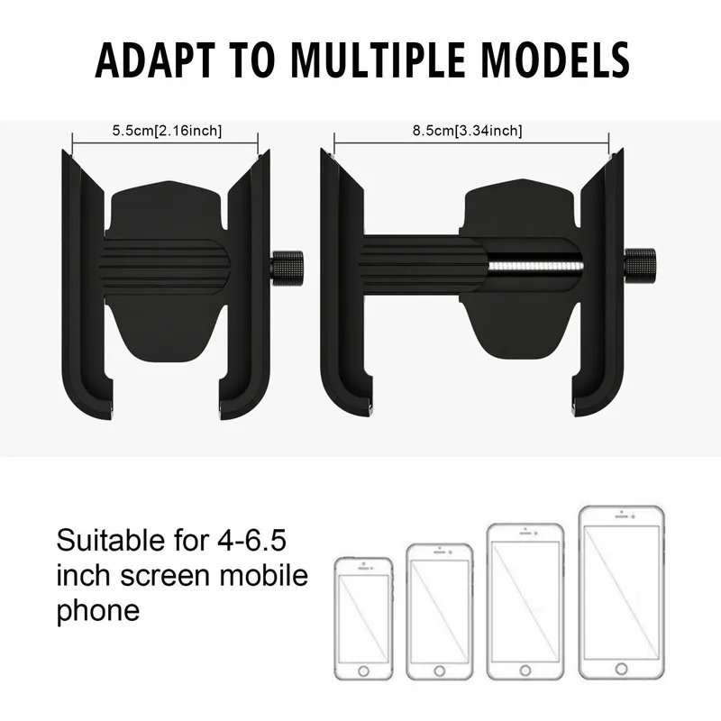 smoyng aluminum alloy motorcycle bike phone holder stand adjustable moto bicycle handlebar support mount for xiaomi iphone 8p 11 free global shipping