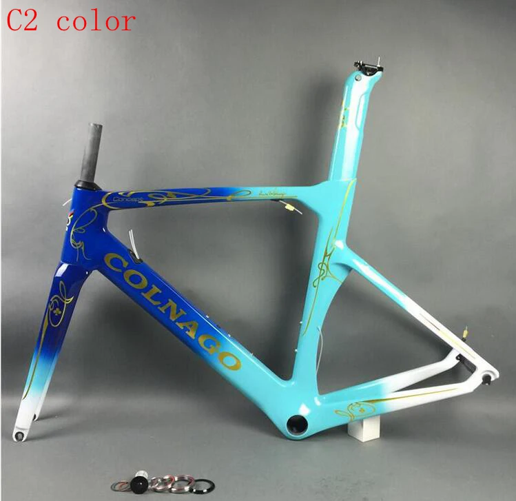 T1000 карбоновая красная рама colnago для шоссейного велосипеда 12+ цветов на выбор, Сделано в Тайване, высококачественный карбоновый велосипед