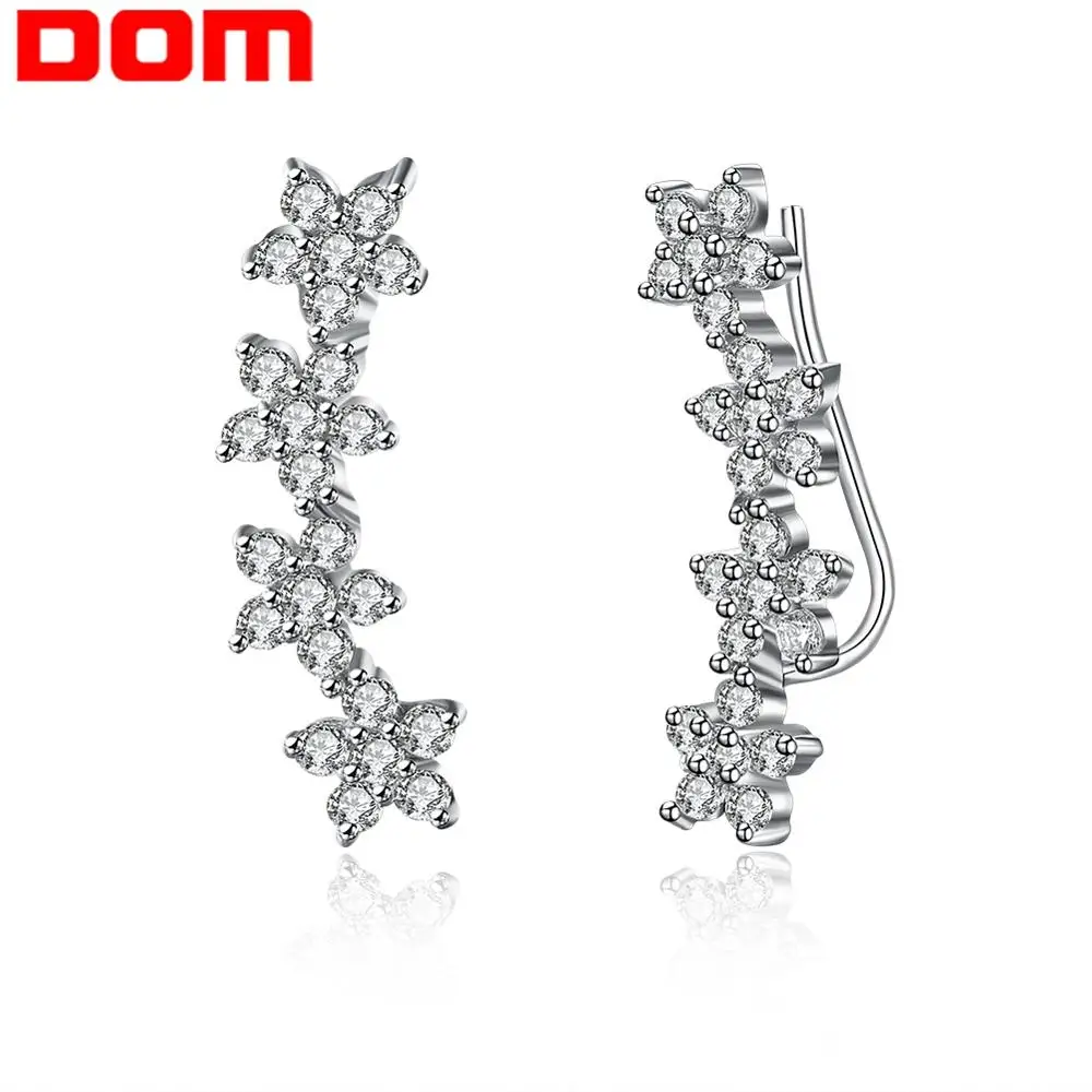 Женские винтажные серьги манжеты DOM подлинные из стерлингового серебра 925 пробы с