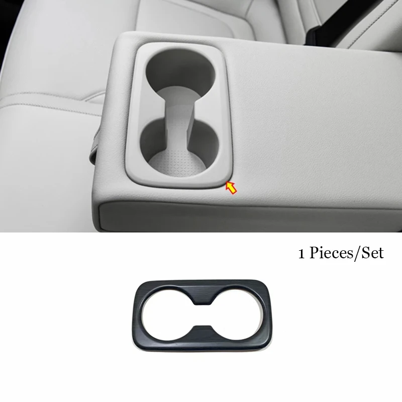 

For Hyundai Tucson NX4 2021 2022 ABS Wood grain Car Rear water cup frame Cover Trim Sticker Styling Internal Accessories 1pcs