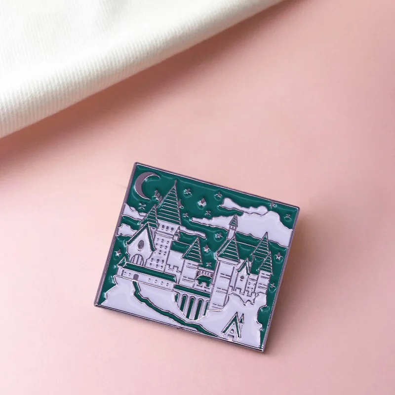 Гарри Ведьма и волшебник школа Фэнтези волшебный замок Эмаль Булавка Волшебный