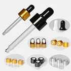 Колпачок-капельница со стеклянными пипетками, 50 шт., для бутылки с эфирным маслом 18 мм, стеклянная пипетка, принадлежности для эфирного масла размером 18 мм