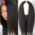 Парики прямые U-образные для женщин, бразильские прямые человеческие волосы Yaki без клея, с правой/левой стороны - изображение