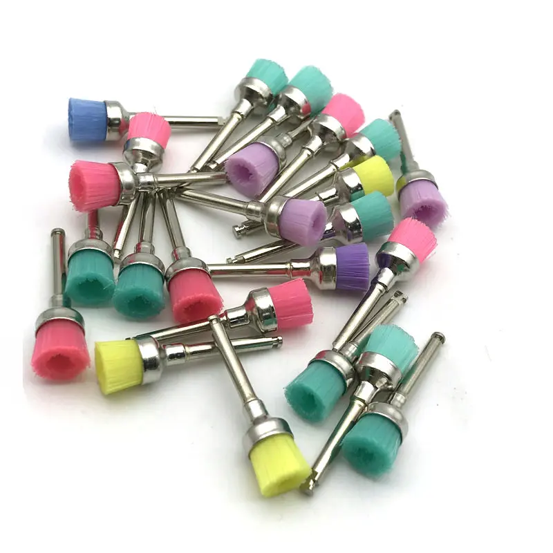 100 шт. зубная лаборатория красочная защелка маленькая плоская полировальная