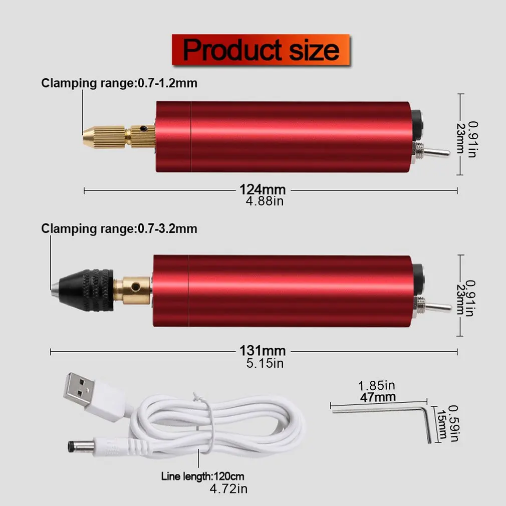 

Mini Cordless Rotary Tool USB Woodworking Engraving Pen DIY For Jewelry Metal Glass Polished Mini Electric Drill