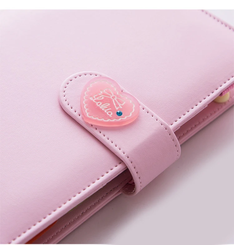 Kawaii PU планировщик блокнот розовый A6 спиральный блокнот планировщик Органайзер связующий дневник пули блокнот-журнал