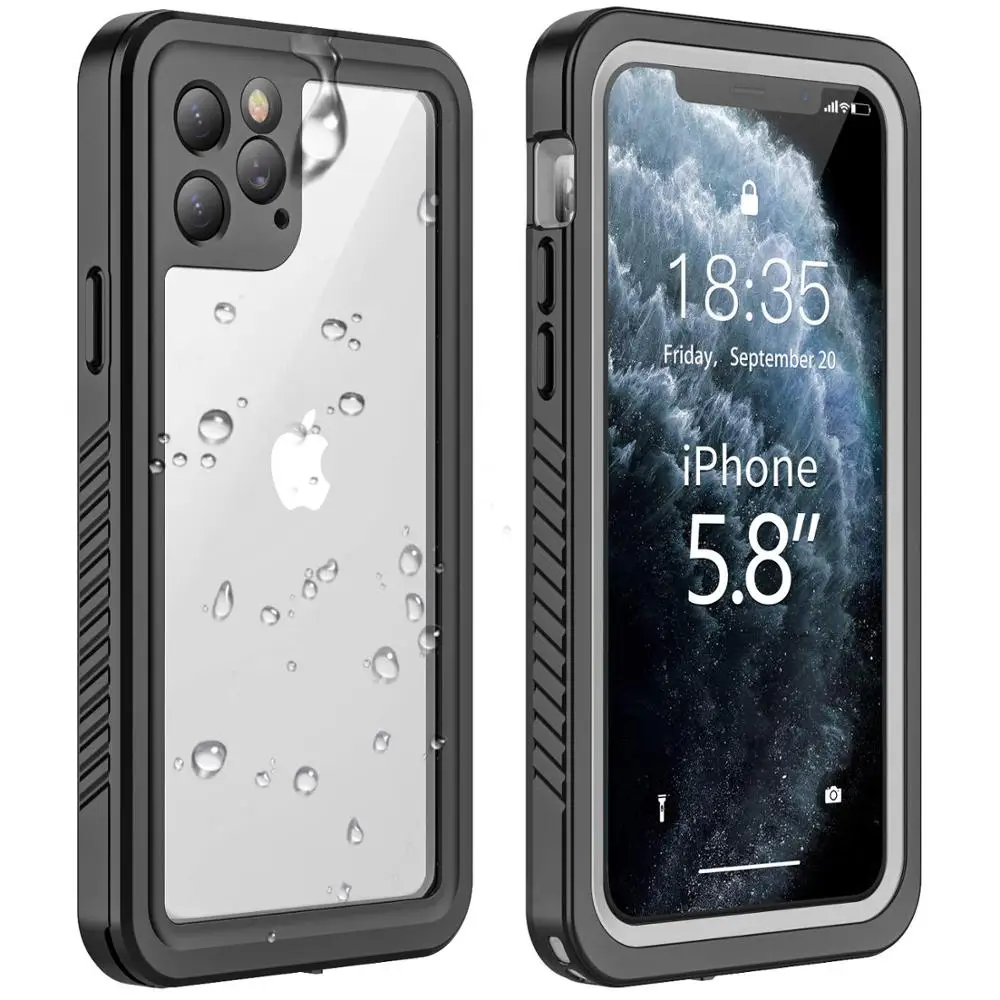 Водонепроницаемый чехол для iPhone 11 Pro полный корпус прочный Чехол со встроенным