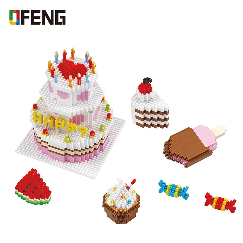 Конструктор сделай сам мини алмазный микро конструктор торт на день рождения