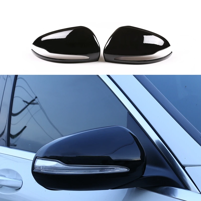 Black ABS Left Drive Rearview Mirror Cover Trim for Mercedes Benz C E GLC S Class W205 W213 | Автомобили и мотоциклы