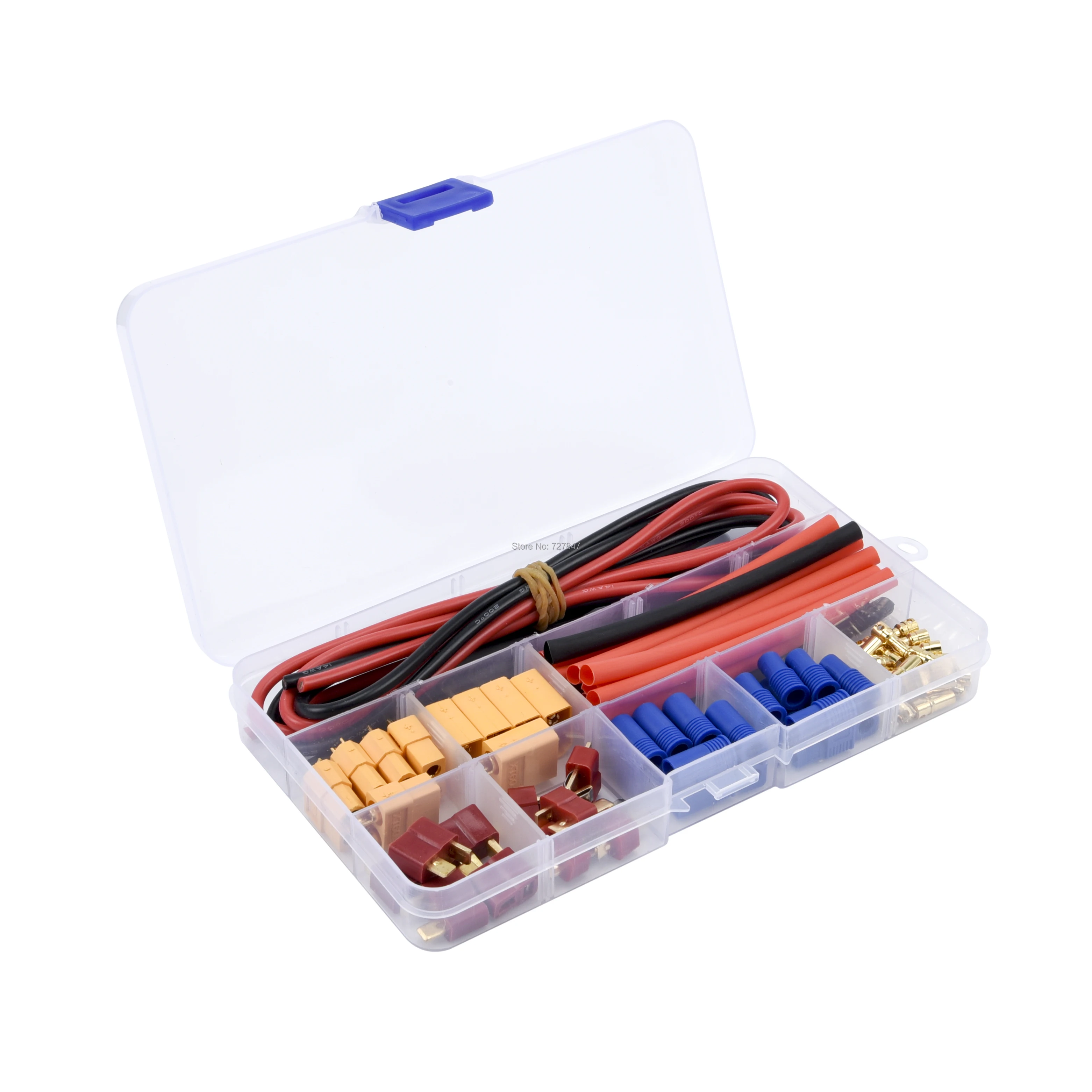 Deans-conector macho/hembra EC3 XT60, cable de silicona, tubos termorretr&aacute;ctiles para Dron RC FPV, bater&iacute;a Lipo de coche, 14AWG-5