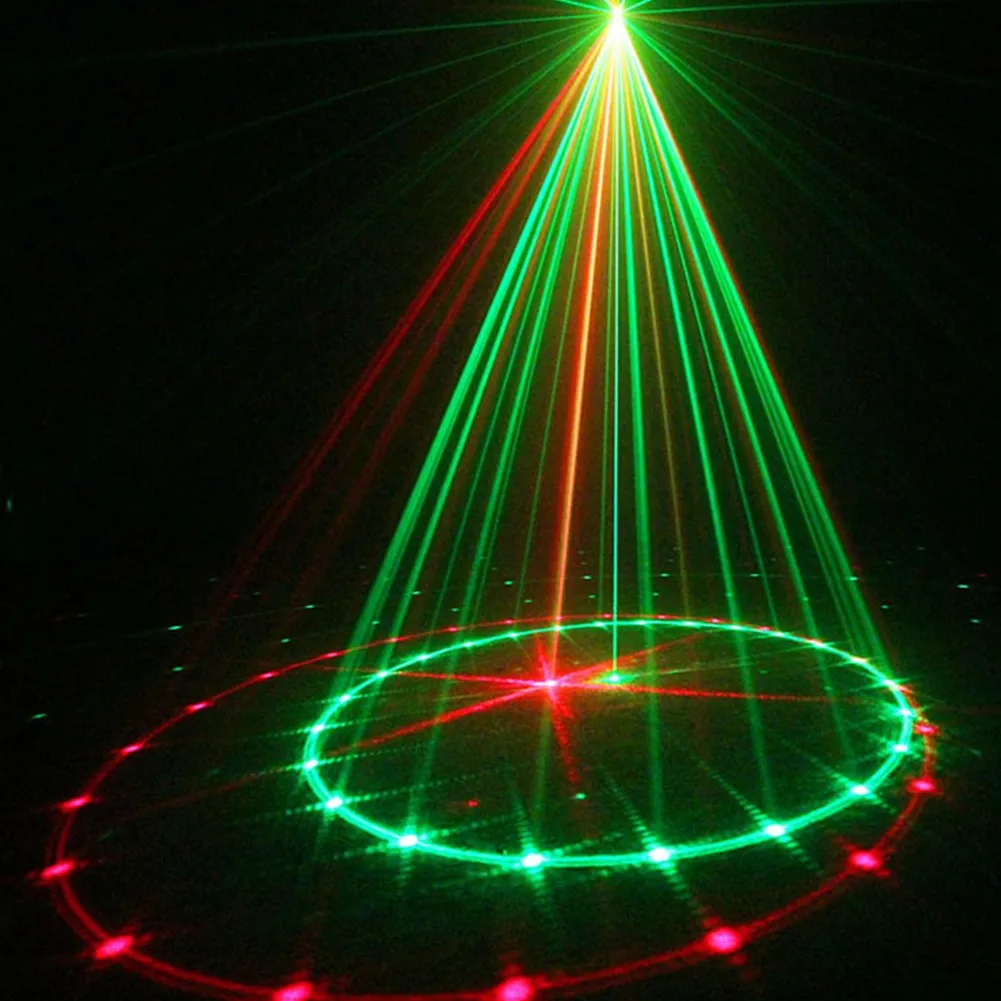 

Светодиодный лазерный проекционный светильник, красный и зеленый свет с дистанционным управлением, USB сценический прожектор для рождества,...