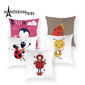 Мультяшные животные пчела Божья коровка наволочка для подушки декоративные подушки для кровати под заказ комбинированная подушка чехол для дивана наволочки для диванной подушки