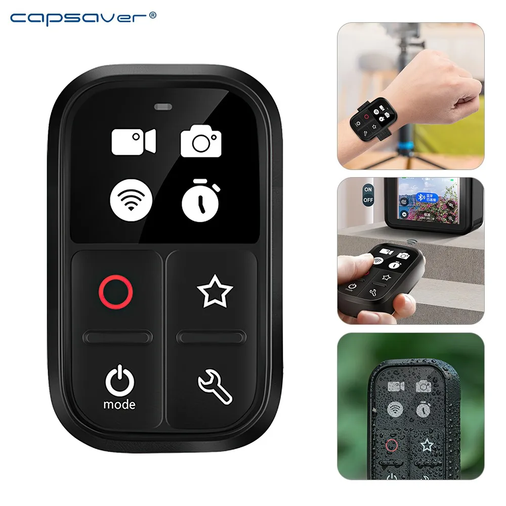 

capsaver Sports Camera Remote Control Multifunctional WiFi Wireless Intelligent Remote Control Accessories for GoPro 9 / 8 / Max