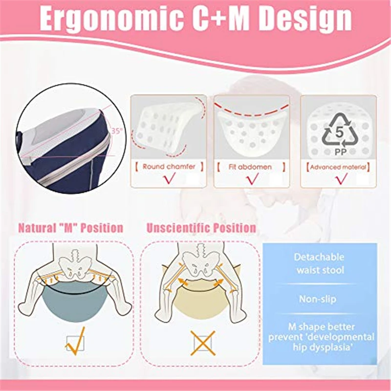 Эргономичный табурет на бедра передняя Талия кенгуру слинг плечи для младенцев с