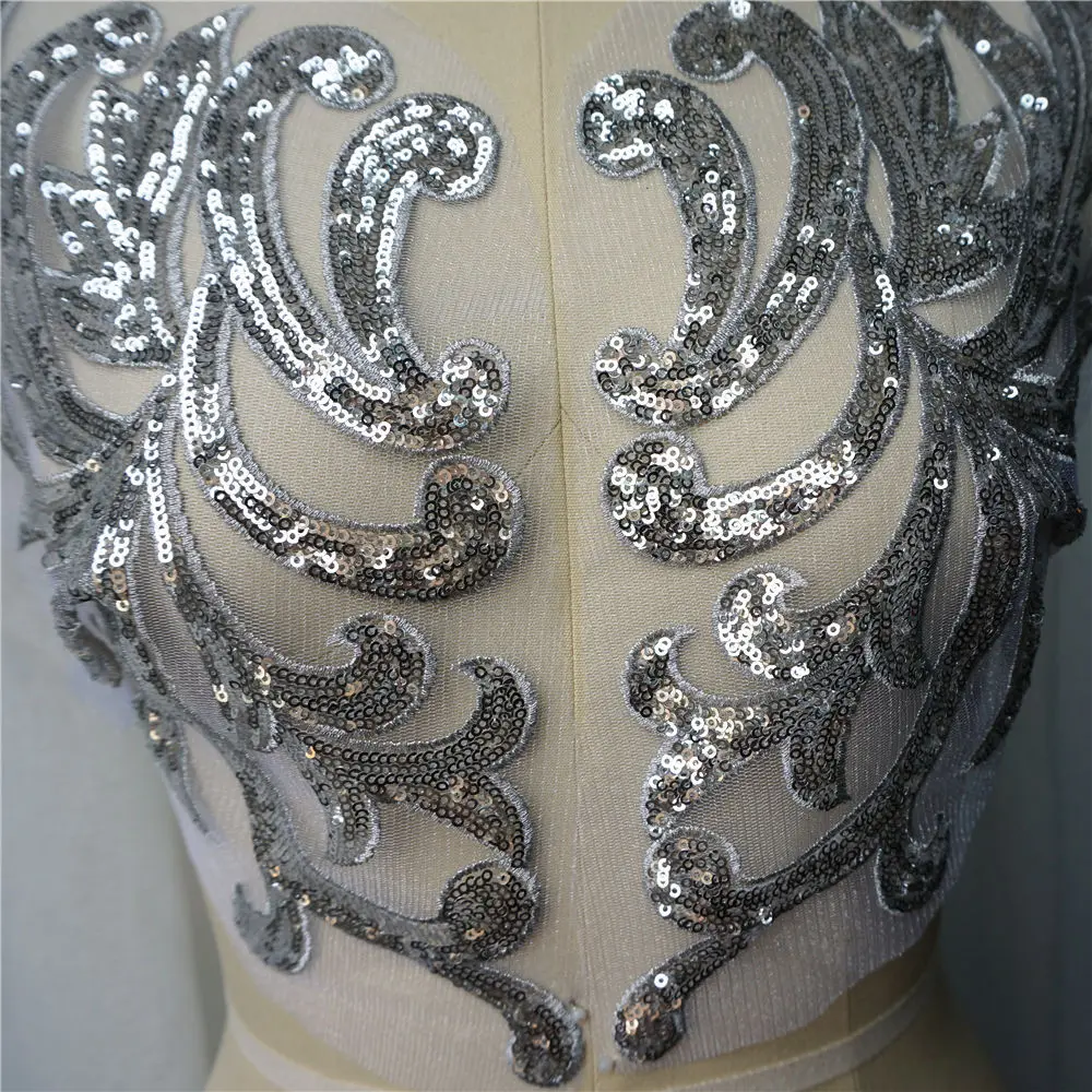 2 шт. серебристые кружевные блестки 46 см | Дом и сад