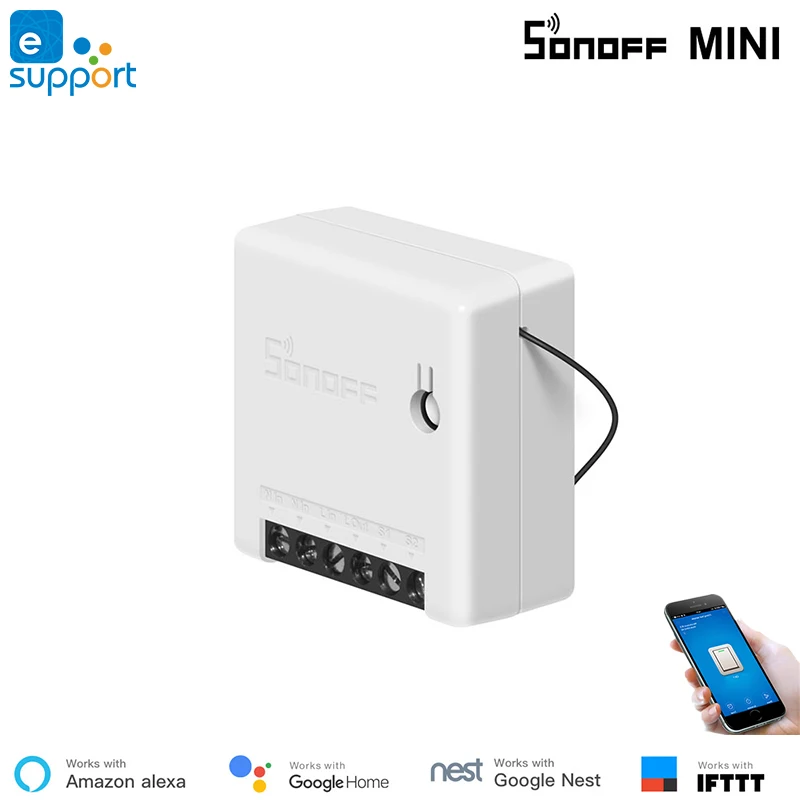 Умный выключатель EweLink Sonoff 10 А двухсторонний совместимый с приложением Alexa Google