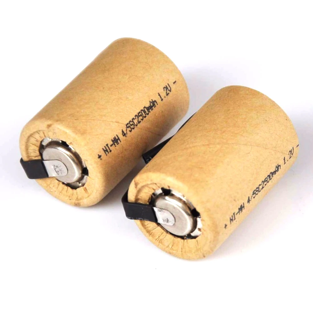 8-20pcs 4/5SC 2500mAh Nimh1.2V Rechargeable Battery SC Ni-MH Cell with Welding Tabs for Power Tools Battey Makita Hitachi Bosch |