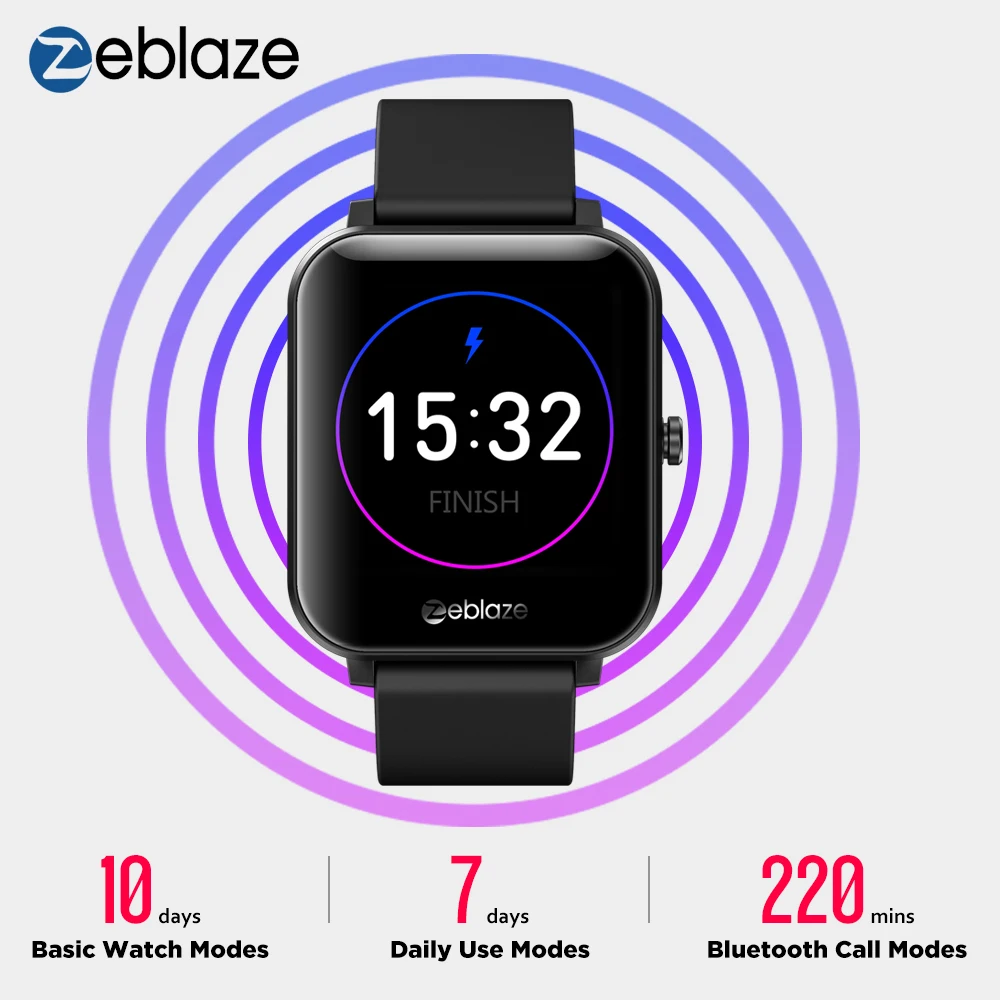 Оригинальные Смарт часы Zeblaze GTS с Bluetooth вызовом IP67 Водонепроницаемый 1 54 дюймов IPS