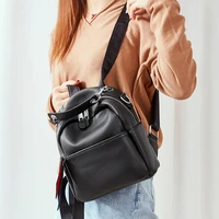 new spring and summer top layer cowhide female handbag casual soft leather large capacity leather backpack backpack female bag