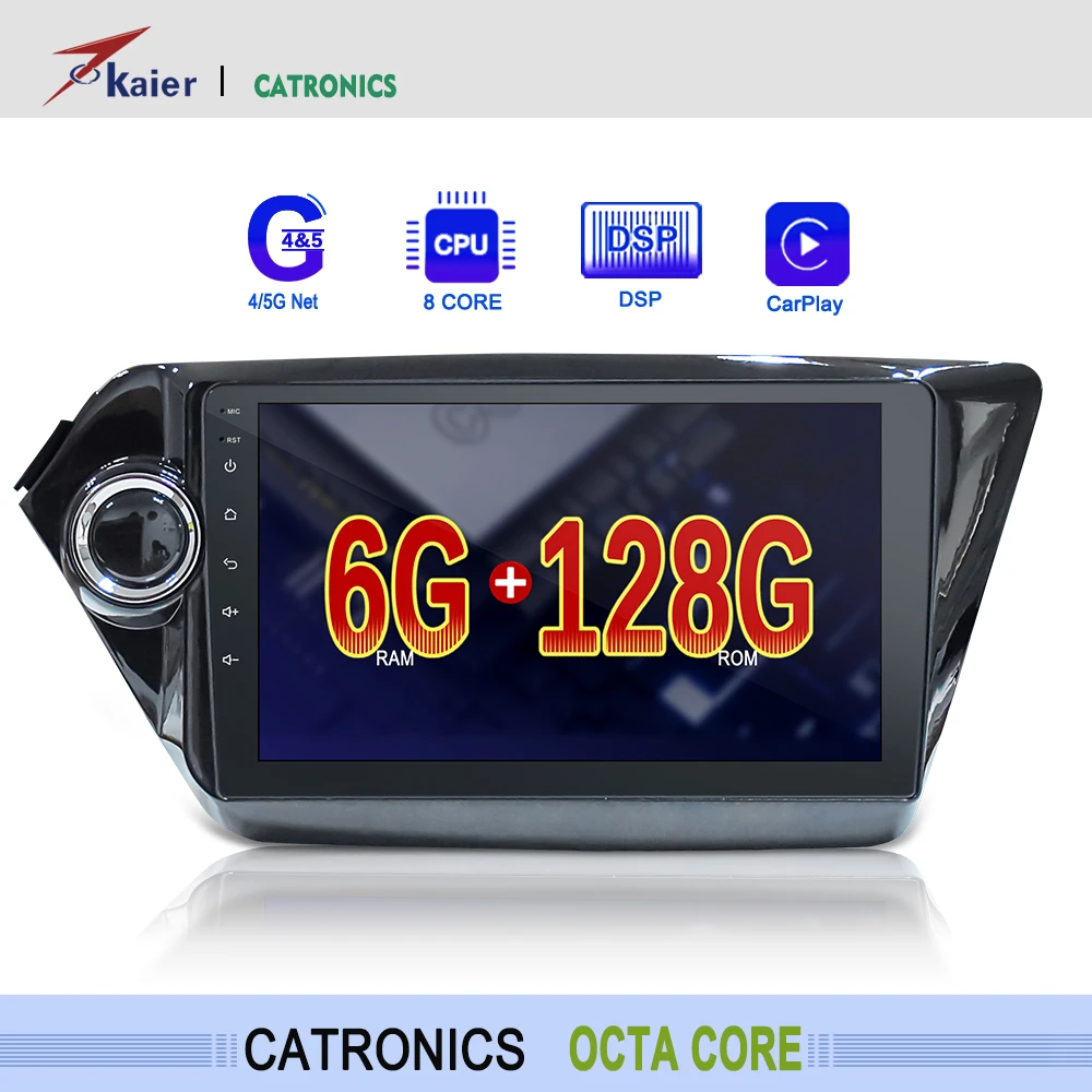 Android 10 6 + 128G DSP Octa core CATRONICS для KIA 2/RIO 3 2011 2015 автомобильный DVD мультимедийный