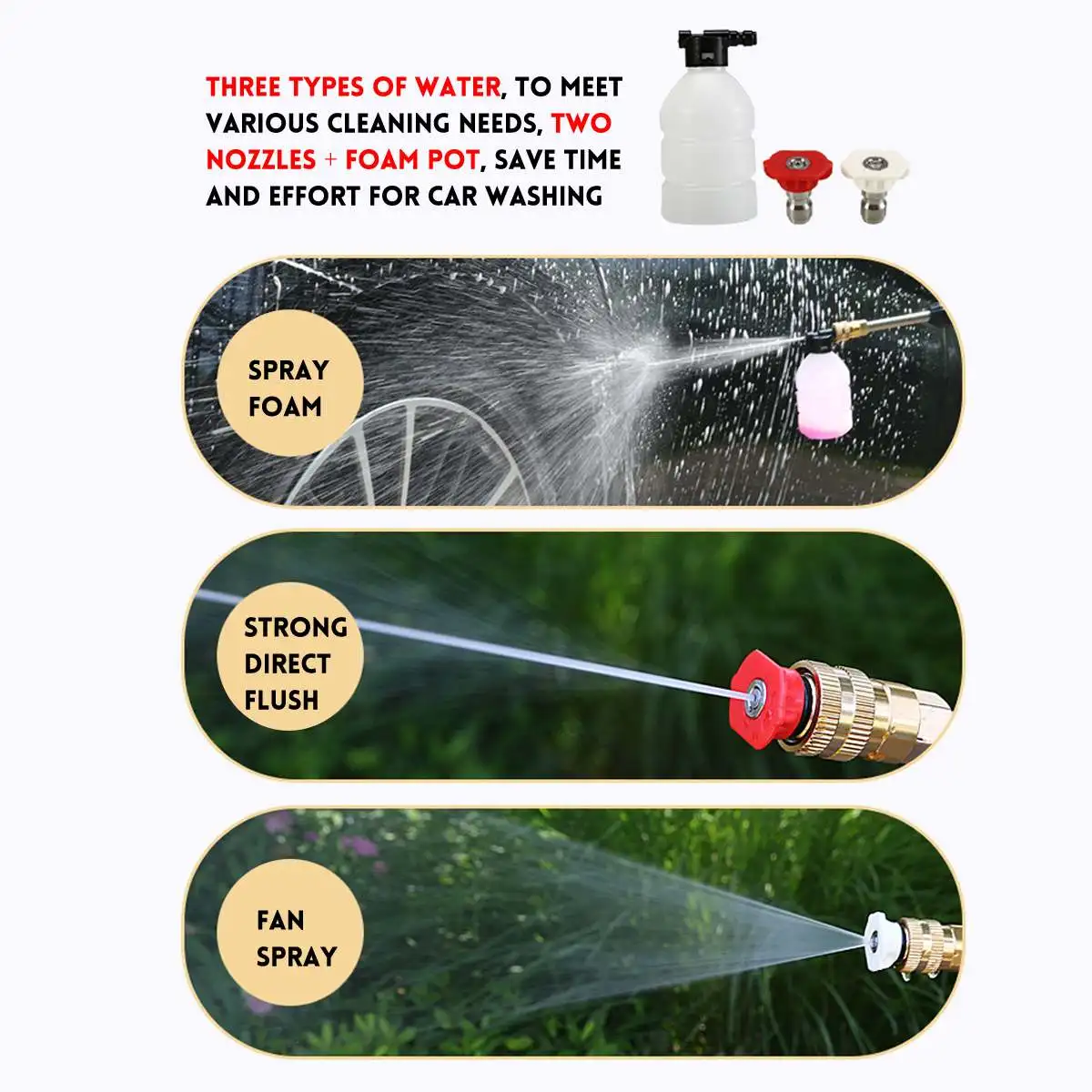 

18-21V 30Bar Wireless High Pressure Car Wash Water Spay Gun Portable High Pressure Washer Foam Generator for Makita Battery