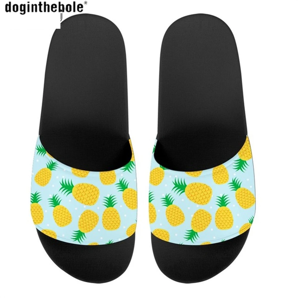 

Летние пляжные тапочки Doginthehole, повседневные сандалии с тропическим принтом, сандалии для взрослых и детей, Нескользящие шлепанцы для ванно...