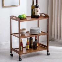 2 tier3 tier kitchen cart island rolling storage rack holder home dining wooden trolley shelves stand modern cabinet organizer