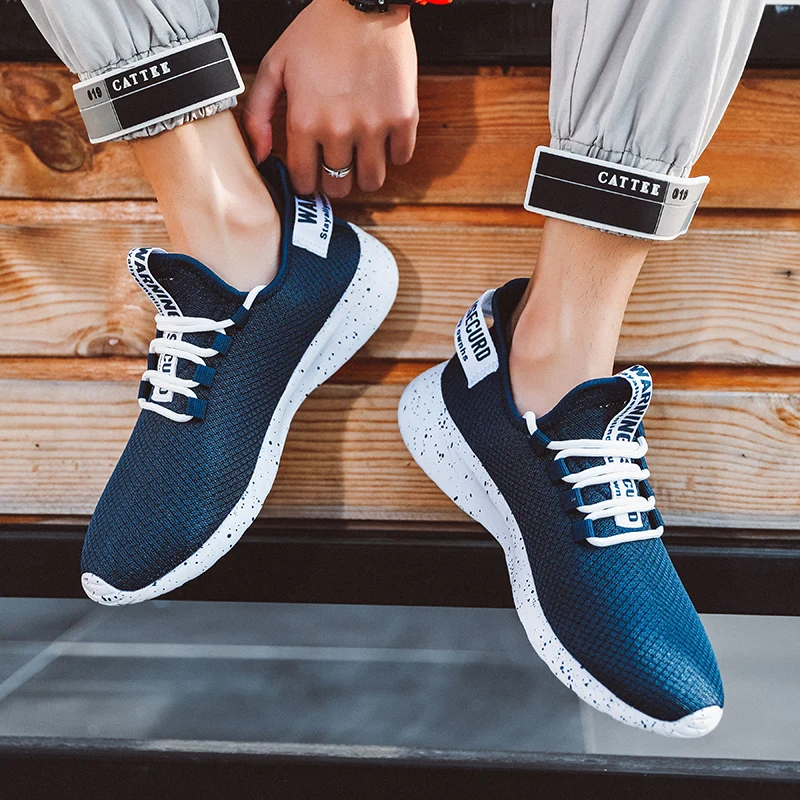 

Men Vulcanize Shoes Sneakers Breathable Men Casual Shoes No-slip Male Lace Up Men Shoes Lightweight Tenis Masculino Wholesale