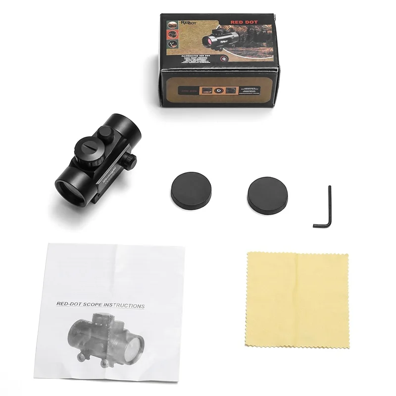 Оптический прицел 1X40 с красной и зеленой точкой дальномер подсветкой охотничий