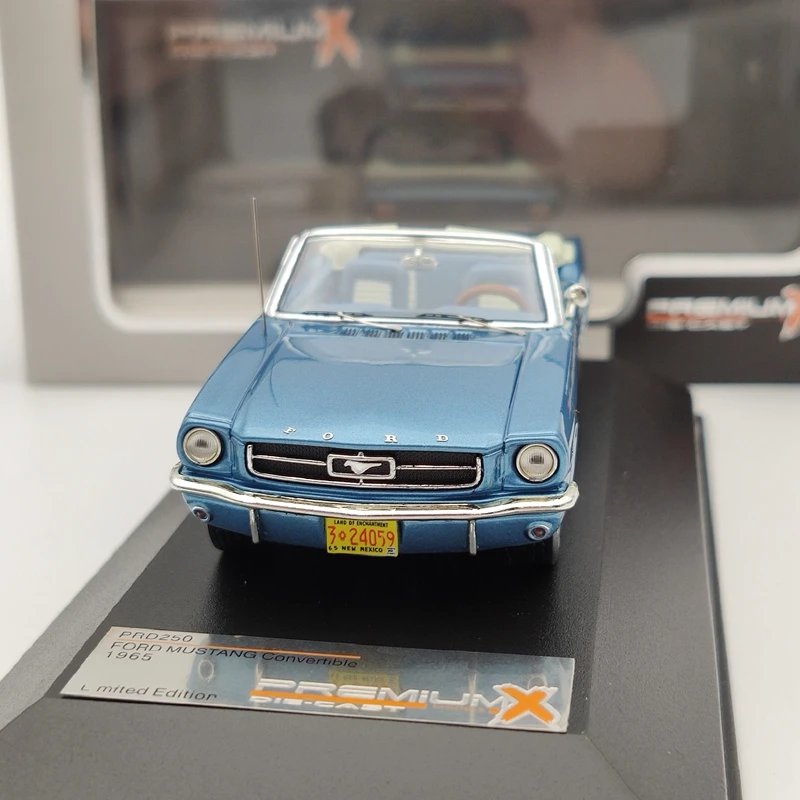 Premium X 1:43 For FORD MUSTANG Convertible 1966 PRD250 Diecast Models Auto Cars Collection Blue |