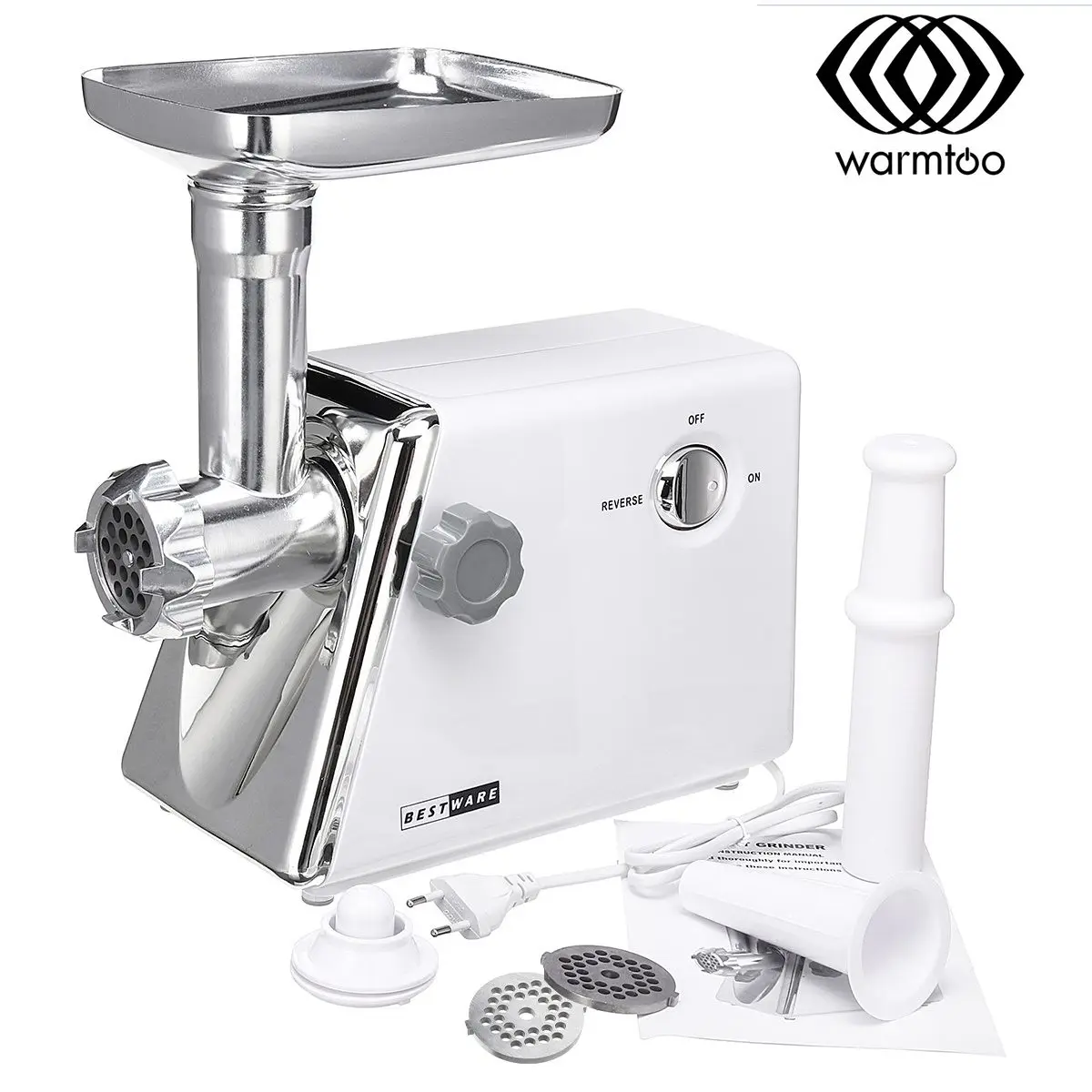 Warmtoo 2800 Вт Электрическая Мясорубка электрическая мясорубка колбаса машина мясорубка ломтерезка 220 В для кухонного инструмента шлифовальная плита