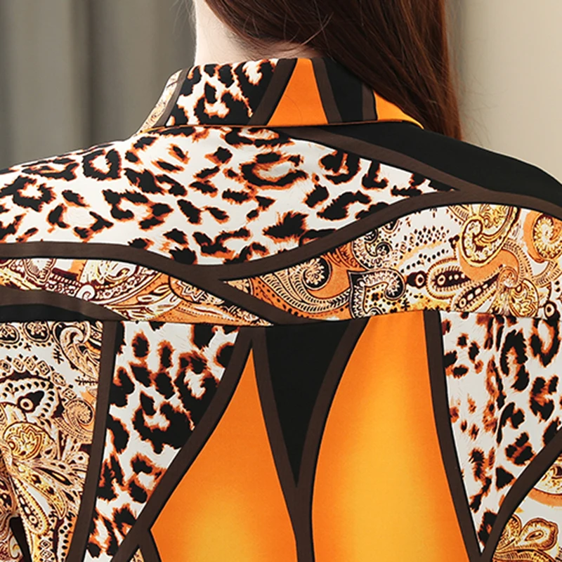 2021 новая шифоновая блузка с длинным рукавом женские повседневные облегающие