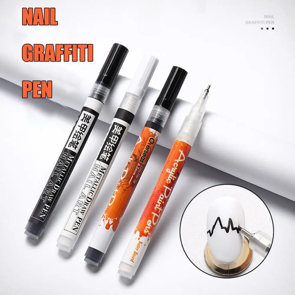 

4PCS Professional Waterproof DIY Drawing Tools Abstract Lines Nail Art Graffiti Pen Flower Sketch