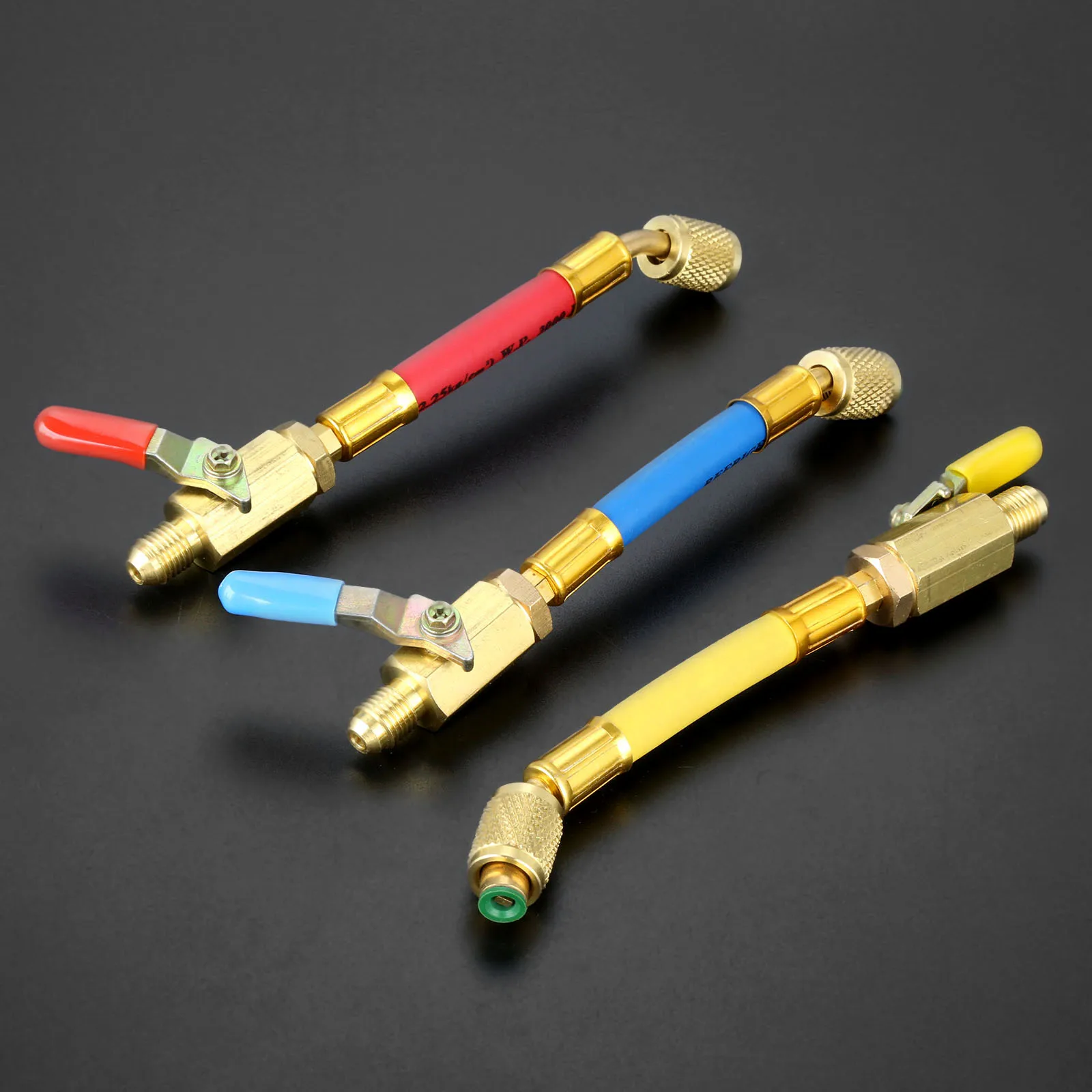 Латунный шланг SAE R134A R410a для хладагента ОВКВ 3 шт. 7 дюймов 1/4 дюйма шланги зарядки