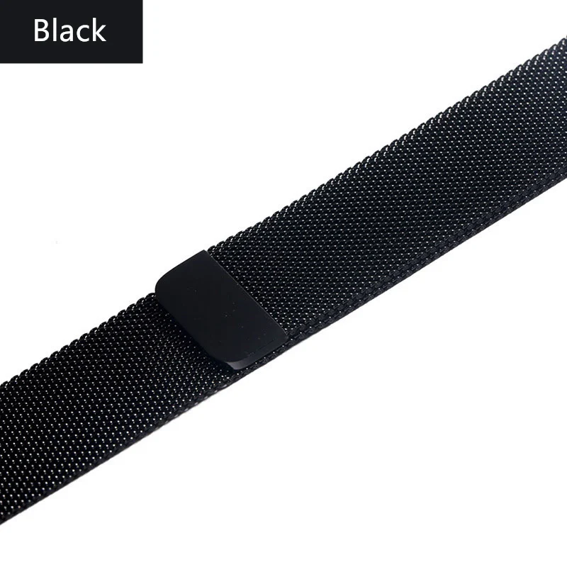 Black Миланская петля для Apple Watch ремешок 44 мм 40 мм iWatch ремешок 42 мм 38 мм браслет из нержавеющей стали Apple watch 5 4 3 Аксессуары - Цвет ремешка: Black