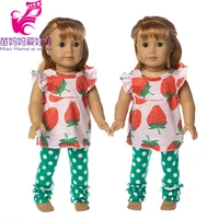18 inch girl doll clothes pants strawberry outfit for baby new born doll pants clothes toys wear