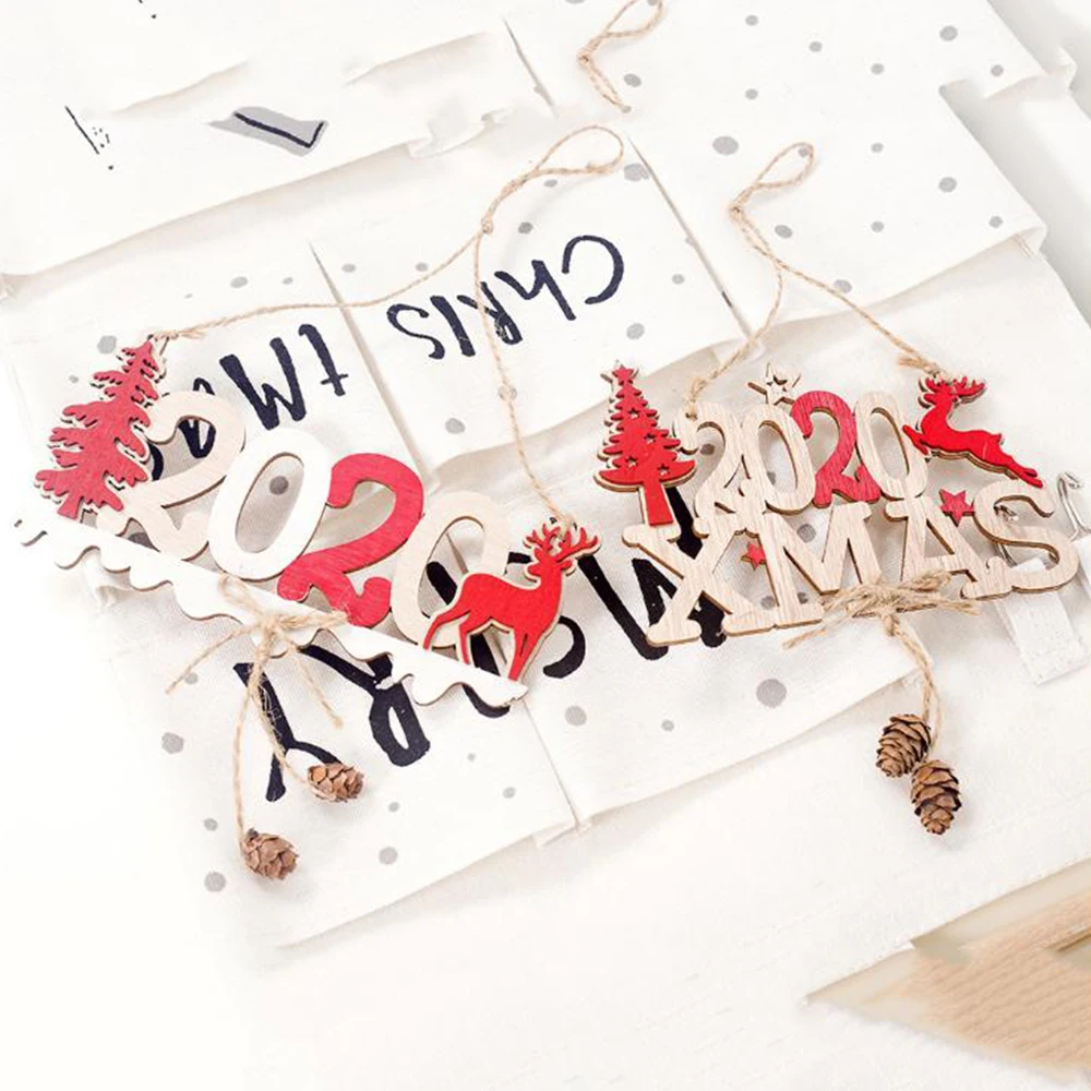 1 шт. новинка 2020 года Рождественская елка с надписью деревянный знак